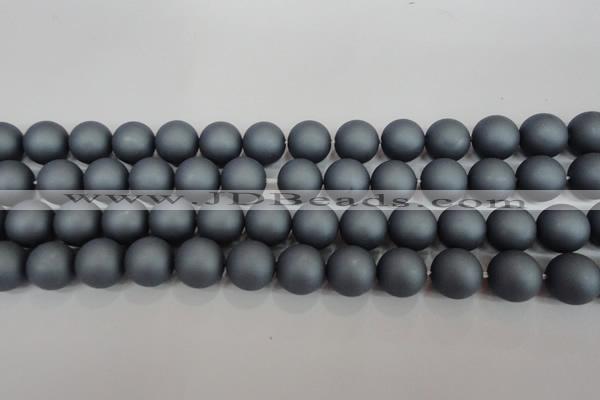 CSB1328 15.5 inches 10mm matte round shell pearl beads wholesale