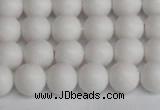 CSB1351 15.5 inches 6mm matte round shell pearl beads wholesale