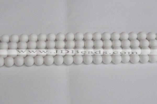 CSB1353 15.5 inches 10mm matte round shell pearl beads wholesale