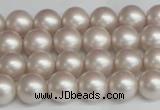 CSB1356 15.5 inches 6mm matte round shell pearl beads wholesale