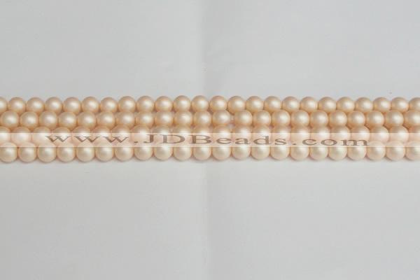 CSB1361 15.5 inches 6mm matte round shell pearl beads wholesale