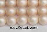 CSB1363 15.5 inches 10mm matte round shell pearl beads wholesale