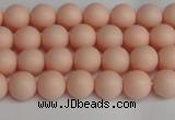 CSB1365 15.5 inches 4mm matte round shell pearl beads wholesale