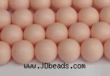 CSB1367 15.5 inches 8mm matte round shell pearl beads wholesale