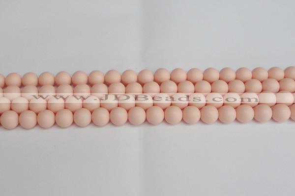 CSB1368 15.5 inches 10mm matte round shell pearl beads wholesale