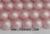 CSB1373 15.5 inches 10mm matte round shell pearl beads wholesale