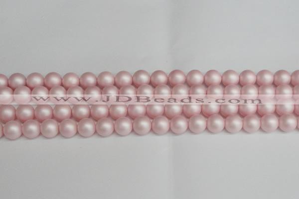 CSB1374 15.5 inches 12mm matte round shell pearl beads wholesale