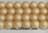 CSB1376 15.5 inches 6mm matte round shell pearl beads wholesale