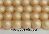 CSB1377 15.5 inches 8mm matte round shell pearl beads wholesale