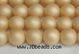 CSB1378 15.5 inches 10mm matte round shell pearl beads wholesale