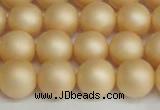 CSB1379 15.5 inches 12mm matte round shell pearl beads wholesale