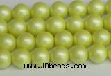 CSB1385 15.5 inches 4mm matte round shell pearl beads wholesale