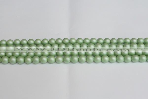 CSB1391 15.5 inches 6mm matte round shell pearl beads wholesale