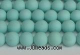 CSB1400 15.5 inches 4mm matte round shell pearl beads wholesale