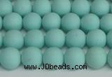 CSB1401 15.5 inches 6mm matte round shell pearl beads wholesale