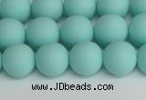 CSB1403 15.5 inches 10mm matte round shell pearl beads wholesale