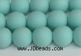 CSB1404 15.5 inches 12mm matte round shell pearl beads wholesale