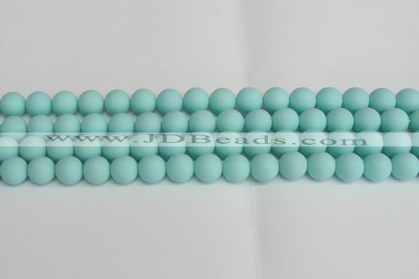 CSB1404 15.5 inches 12mm matte round shell pearl beads wholesale