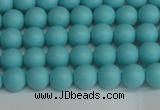 CSB1405 15.5 inches 4mm matte round shell pearl beads wholesale