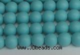 CSB1406 15.5 inches 6mm matte round shell pearl beads wholesale