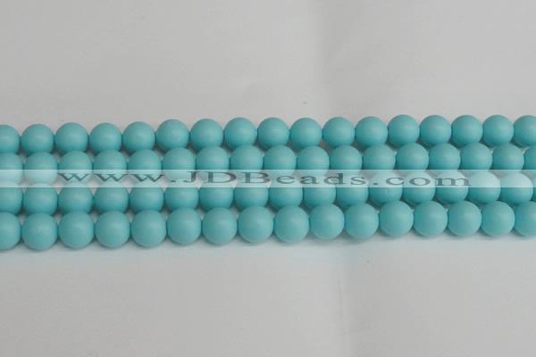 CSB1409 15.5 inches 12mm matte round shell pearl beads wholesale