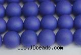 CSB1412 15.5 inches 8mm matte round shell pearl beads wholesale