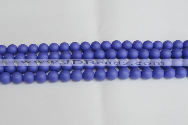 CSB1413 15.5 inches 10mm matte round shell pearl beads wholesale