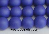 CSB1414 15.5 inches 12mm matte round shell pearl beads wholesale