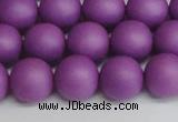 CSB1418 15.5 inches 10mm matte round shell pearl beads wholesale