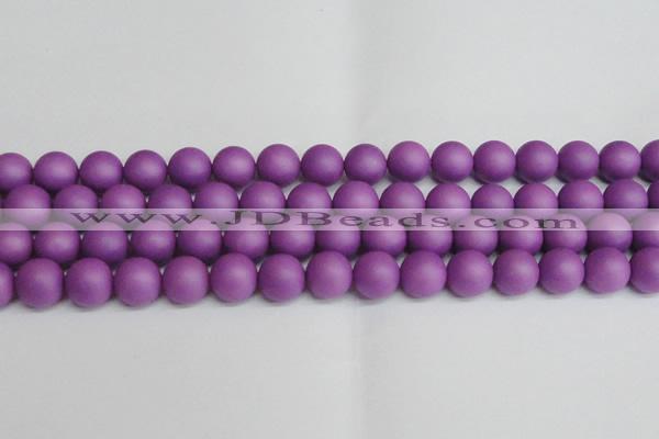 CSB1419 15.5 inches 12mm matte round shell pearl beads wholesale