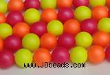 CSB1425 15.5 inches 4mm matte round shell pearl beads wholesale