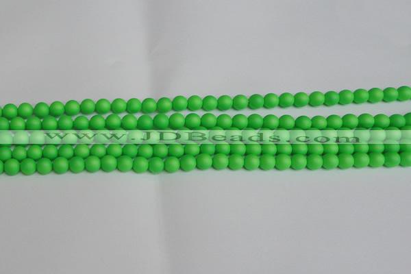 CSB1430 15.5 inches 4mm matte round shell pearl beads wholesale