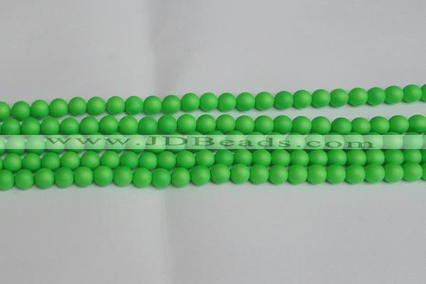 CSB1431 15.5 inches 6mm matte round shell pearl beads wholesale