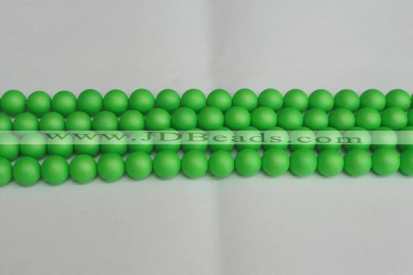 CSB1434 15.5 inches 12mm matte round shell pearl beads wholesale