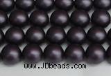 CSB1446 15.5 inches 6mm matte round shell pearl beads wholesale