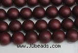 CSB1450 15.5 inches 4mm matte round shell pearl beads wholesale