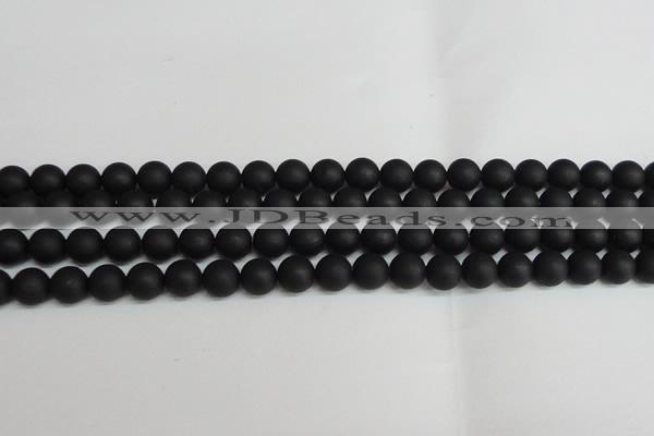 CSB1457 15.5 inches 8mm matte round shell pearl beads wholesale