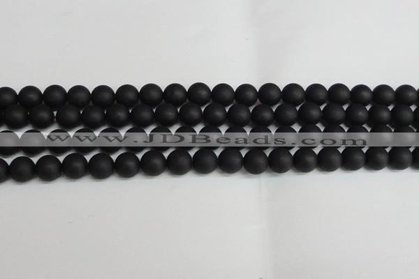 CSB1458 15.5 inches 10mm matte round shell pearl beads wholesale