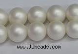 CSB1602 15.5 inches 8mm round matte shell pearl beads wholesale