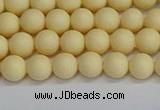 CSB1610 15.5 inches 4mm round matte shell pearl beads wholesale