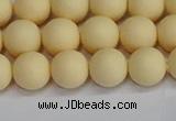 CSB1612 15.5 inches 8mm round matte shell pearl beads wholesale