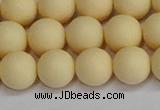 CSB1613 15.5 inches 10mm round matte shell pearl beads wholesale