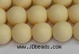 CSB1614 15.5 inches 12mm round matte shell pearl beads wholesale