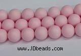 CSB1620 15.5 inches 4mm round matte shell pearl beads wholesale