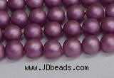 CSB1631 15.5 inches 6mm round matte shell pearl beads wholesale