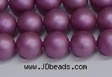 CSB1633 15.5 inches 10mm round matte shell pearl beads wholesale