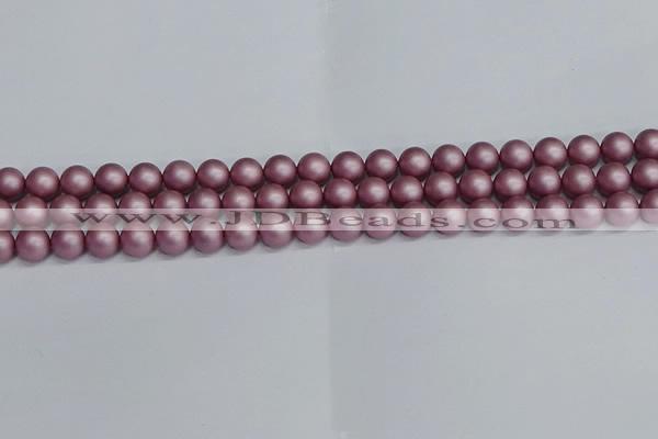 CSB1641 15.5 inches 6mm round matte shell pearl beads wholesale