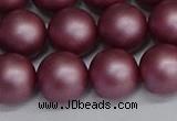 CSB1644 15.5 inches 12mm round matte shell pearl beads wholesale