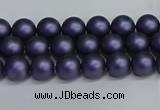 CSB1650 15.5 inches 4mm round matte shell pearl beads wholesale