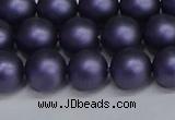 CSB1653 15.5 inches 10mm round matte shell pearl beads wholesale